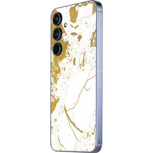 White Scattered Marble Galaxy A36 5G Skin